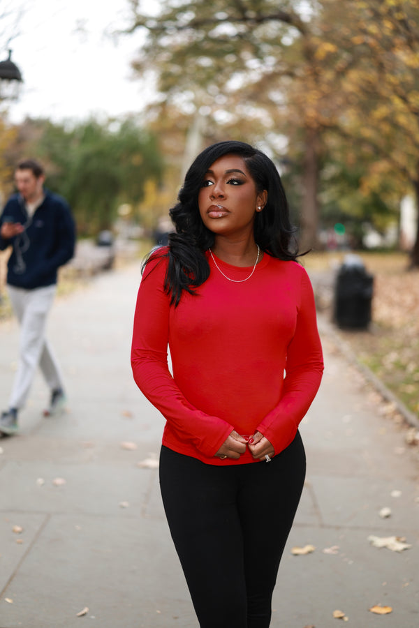 Red Long Sleeve Starter Shirt