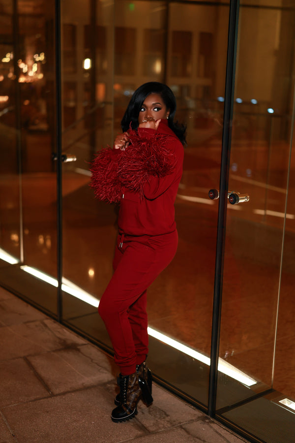 Burgundy Starter Joggers
