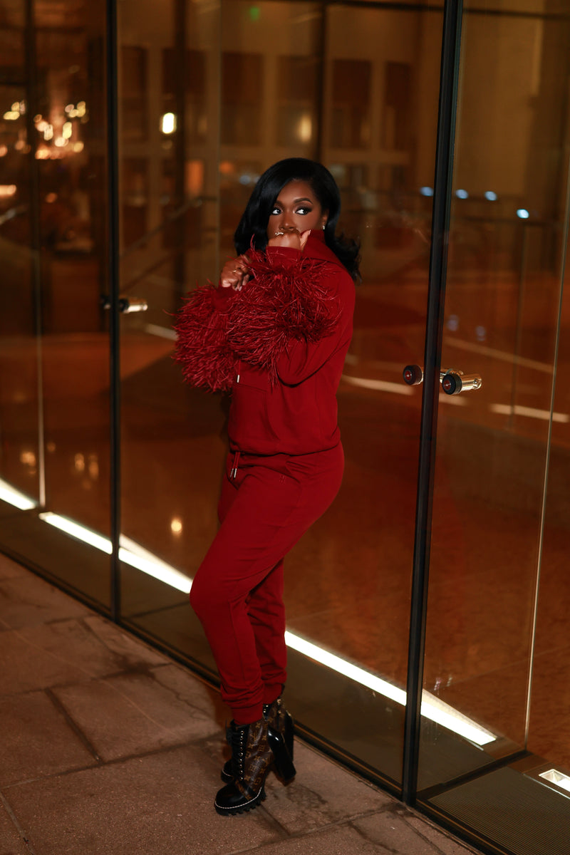 Burgundy Starter Joggers