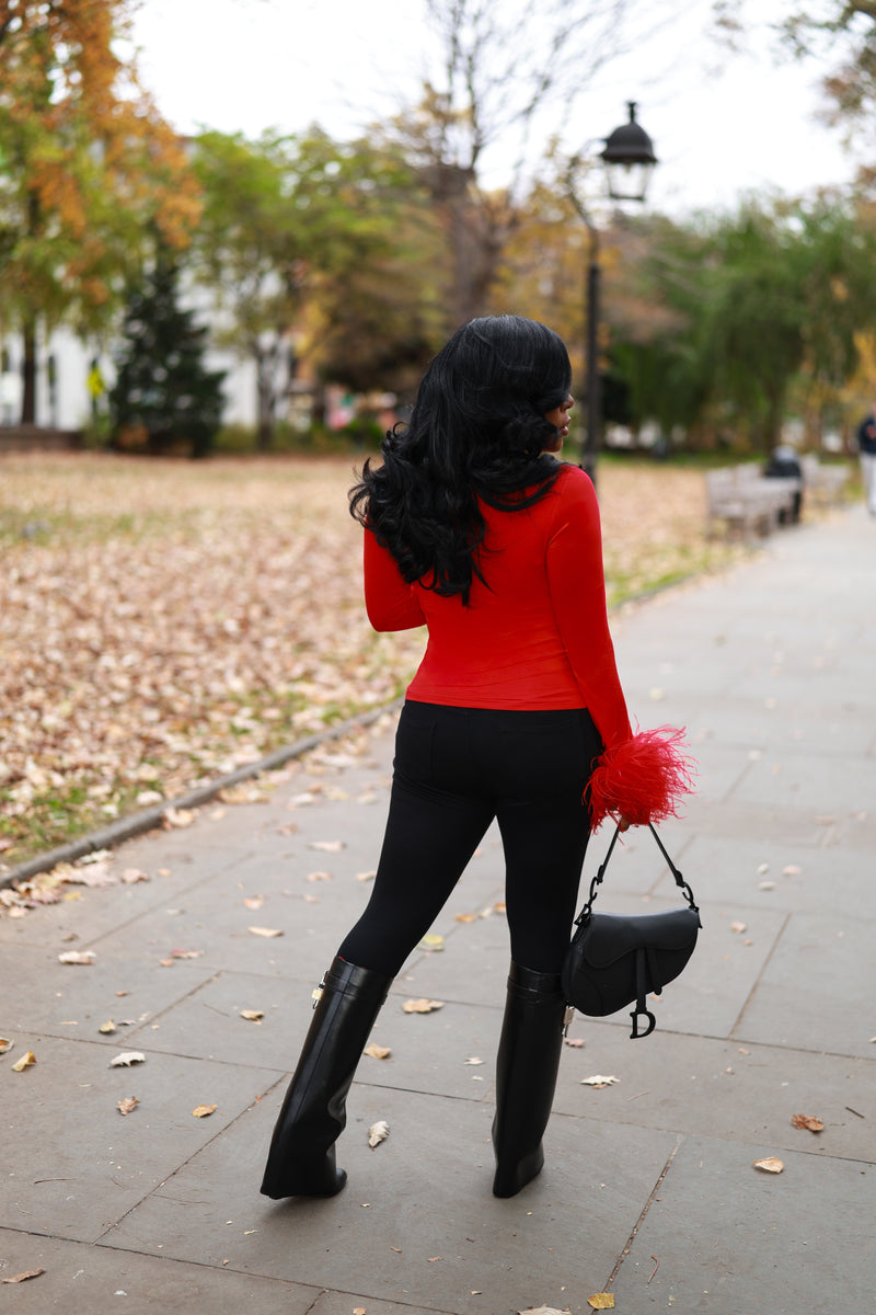 Red Long Sleeve Starter Shirt