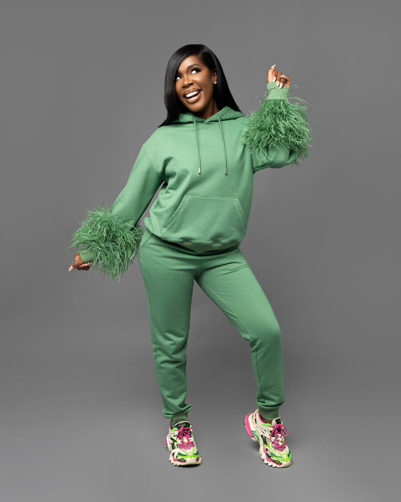 Green Pull-Over Hoodie